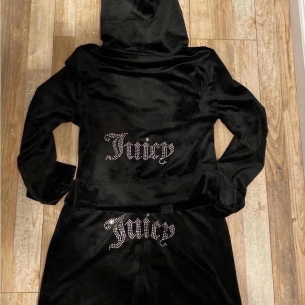 Juicy Couture Black Velour Track Pants